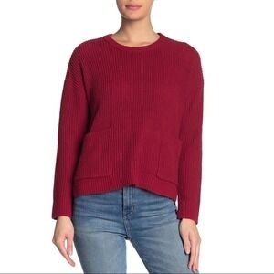 MELLODAY Red Two Pocket Knit Sweater Size Extra Large